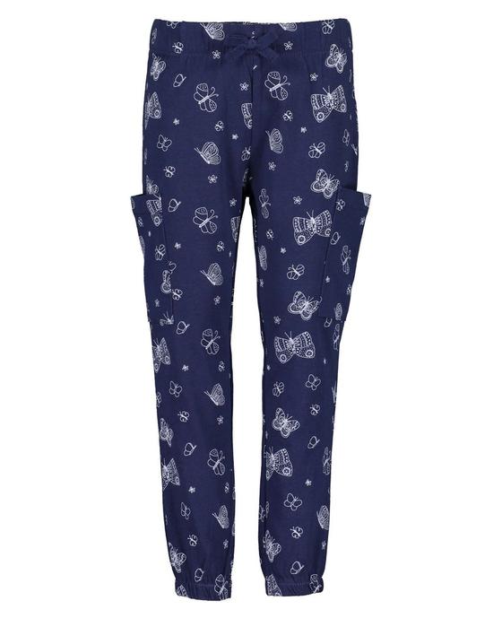 Jerseyhose "Schmetterlinge", reine Baumwolle, ultramarin