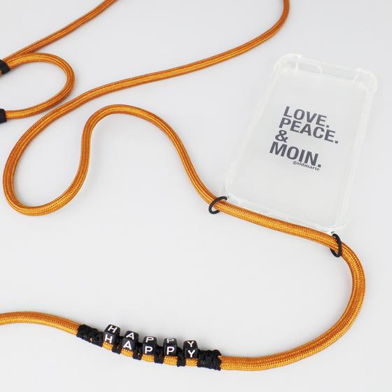 goldmarie Handykette HAPPY Nylon kupfer-schwarz
