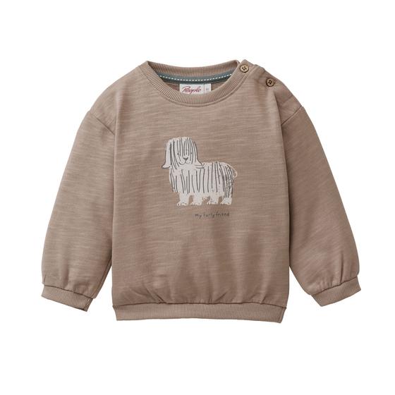 People wear Organic Sweat Pullover Single Print Dog Furry Friend Tabak 