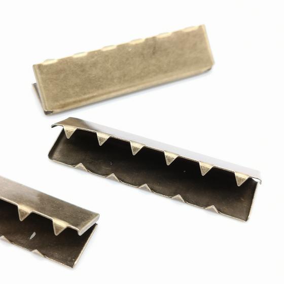 Gurtbandenden 38mm - altmessing