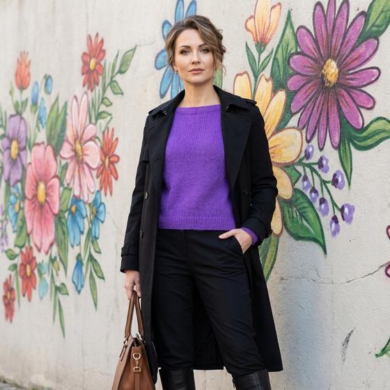 goldmarie Pullover LOVE IS MY SUPERPOWER -- purple 