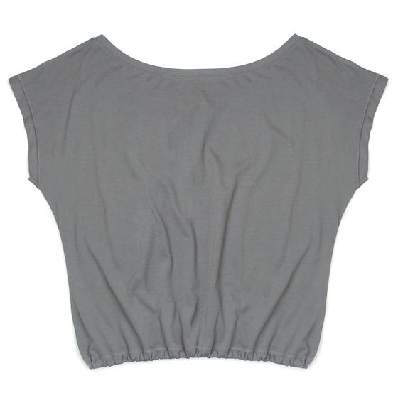 goldmarie MOIN CHÉRI Top Nanni Oversize - mit Flexbund - grau-holographic mit Glanz