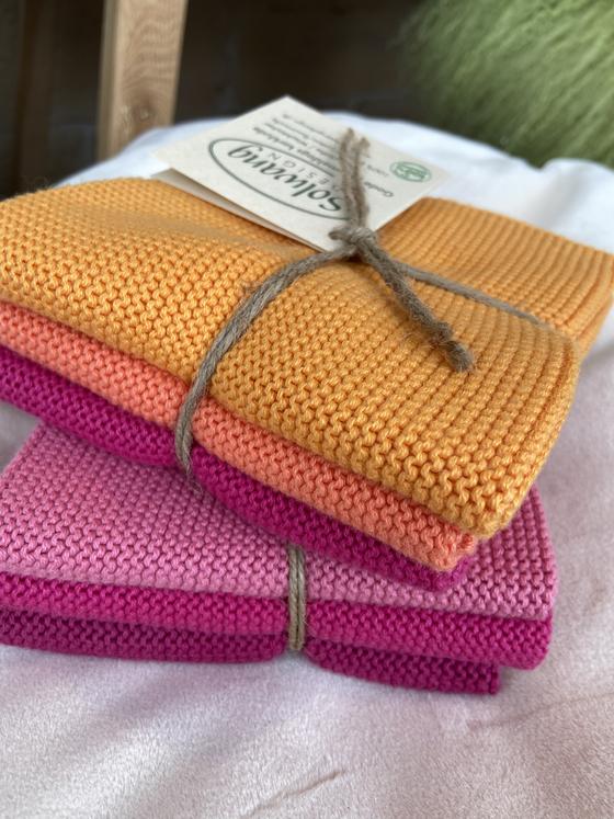 Solwang Design Wischtücher - orange/koralle/pink
