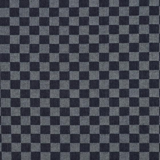 Denim Jacquard Checks – fester Taschenstoff mit Karomuster