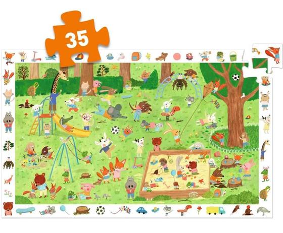 Djeco Wimmelpuzzle Spielplatz 35 Teile