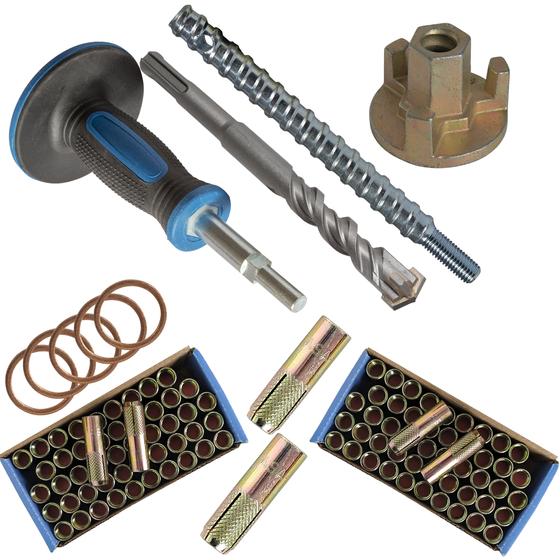 Beton Befestigungsset für Kernbohrständer<br>Bohrdurchmesser 15 mm<br>wählbar 50 - 100 Dübel