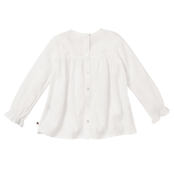 People wear Organic Langarm Bluse Weiß
