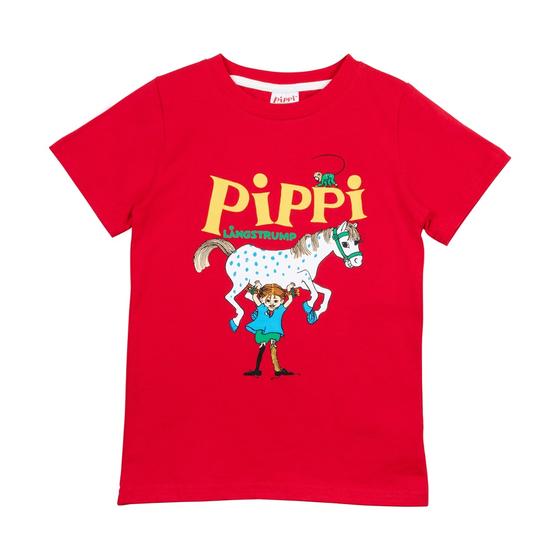 T-Shirt "Starke Pippi", Biobaumwolle, rot