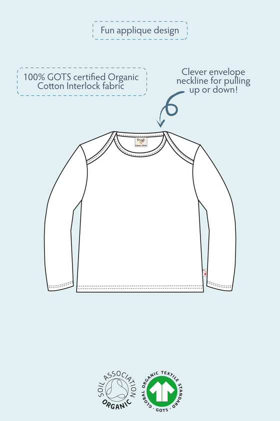 Frugi Langarmshirt Marienkäfer Fjord Green