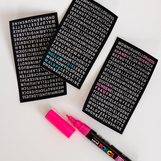 MehrEtikette Patch Buchstabensalat