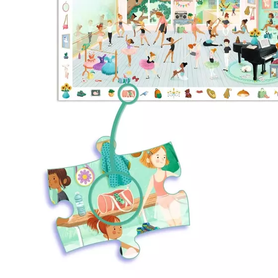 Djeco Puzzle Wimmelpuzzle Tanzschule 100 Teile