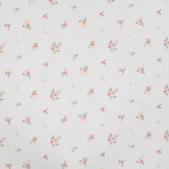 Ripp- Jersey zarte Blumen