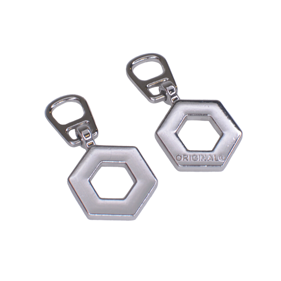 Snap on zipper hexagon