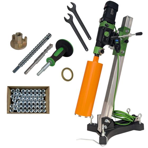 Eibenstock Diamant-Kernbohreinheit mit Softschlagfunktion DSE 200 <br> inklusive 1x Diamant Nass-Trocken-Bohrkrone & Befestigungsset