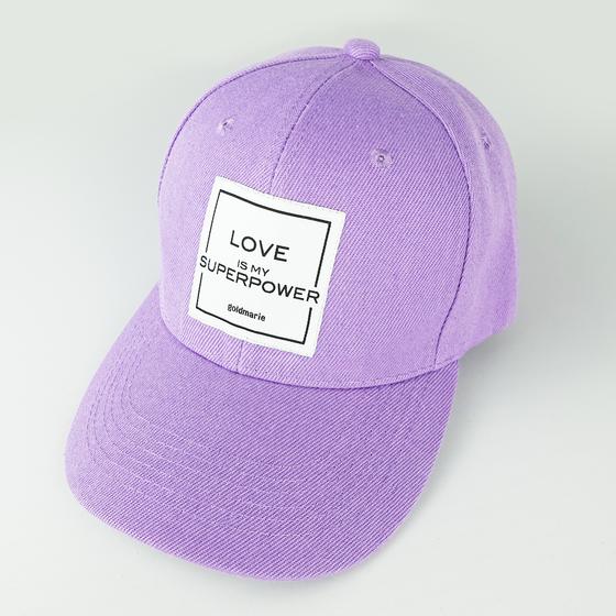 goldmarie Cap LOVE IS MY SUPERPOWER - lavendel