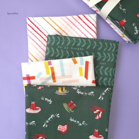 Fat Quarter Stoffpaket Gummistiefel