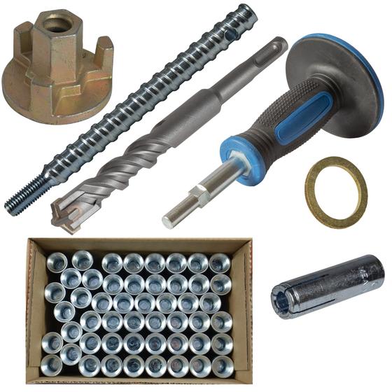 Eibenstock Kernbohreinheit <br> DBE 162 inklusive <br> 4x Diamant Dach Bohrkronen, Wasserdruckbehälter aus Metall & Befestigungsset