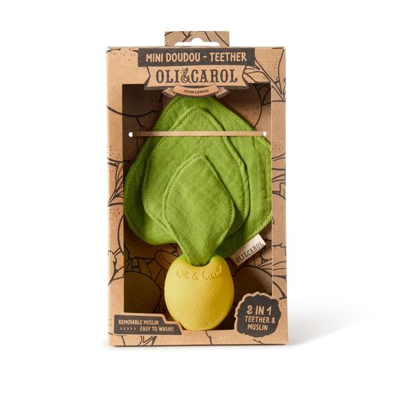 Oli&Carol Mini Doudou-Teether Lou the Lemon