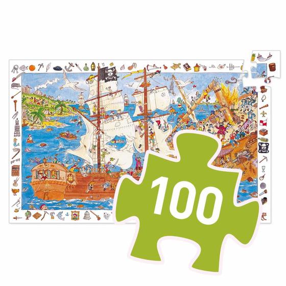 Djeco Wimmelpuzzle Piraten 100 Teile
