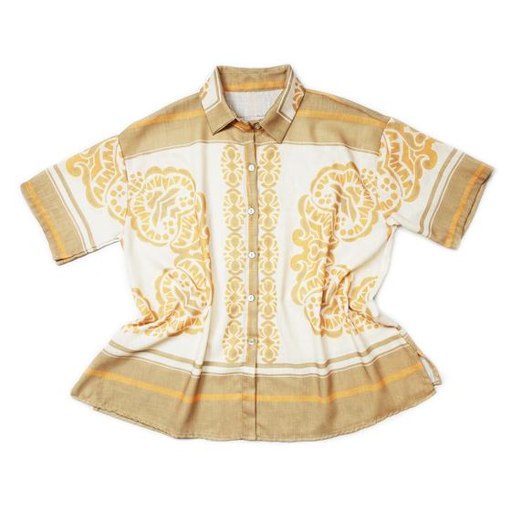 goldmarie Anzug LOVE PEACE MOIN Leo - Ornament Muster - beige-creme 