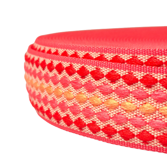 Gurtband Colourful Dots 38mm - pink rot