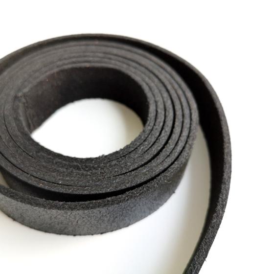 Lederriemen 25mm - schwarz