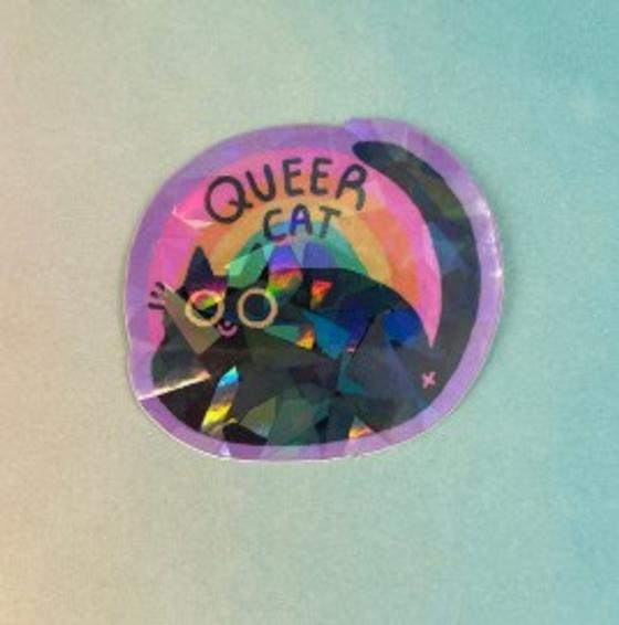 Sticker Queer Cat von Slinga Illustration
