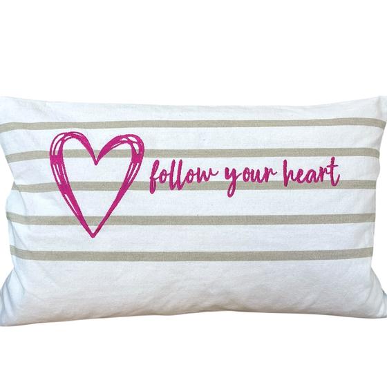 Pad Concept Nautic "follow your heart" Kissenhülle, Pink