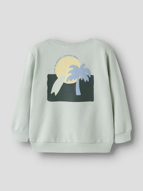 Name It Sweatshirt Palm Trees Pale Aqua