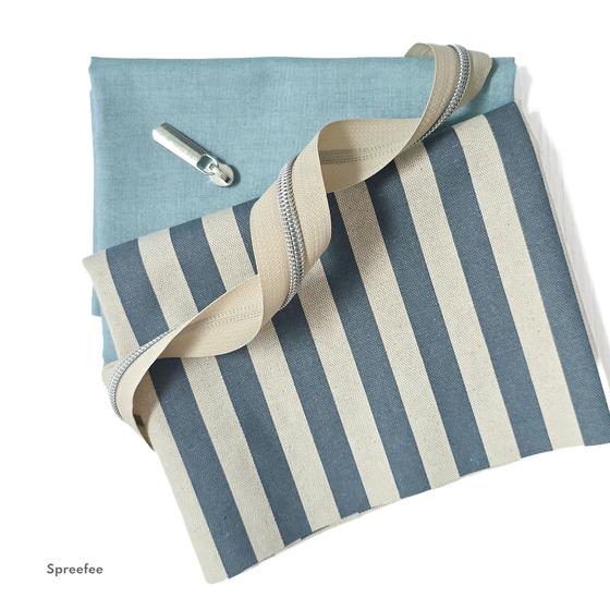 Pouch Nähset mit Steifen Canvas, Innenstoff und Reißverschluss