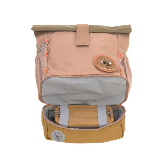 Lässig Kindergartenrucksack - Rolltop - Natur Braun