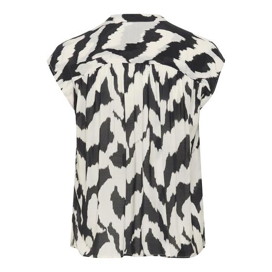 SAINT TROPEZ Blusen Top KelsieSZ 30514026 - gemustert - schwarz-weiß 