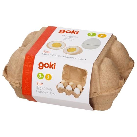 Goki Eier mit Klett in Eierpappe