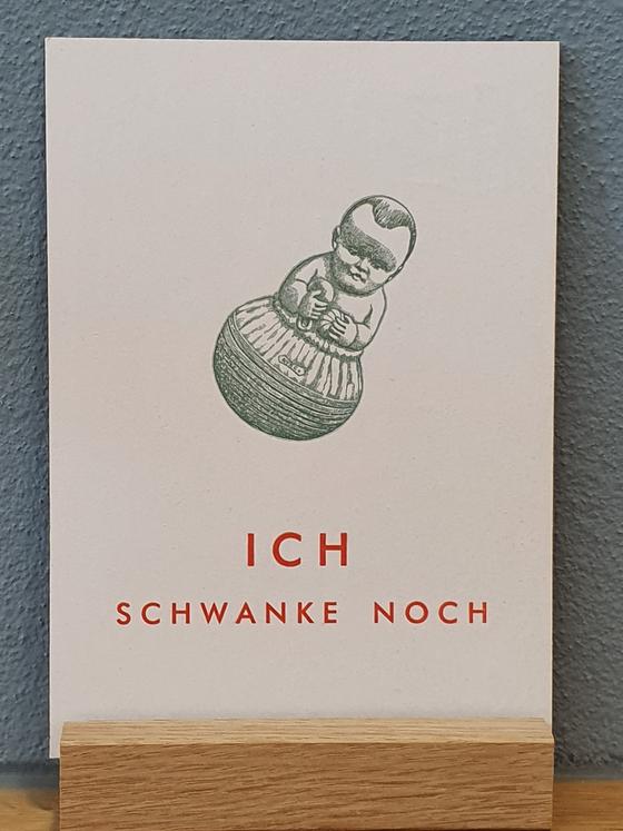 Postkarte in Bleisatz-Buchdruck, 