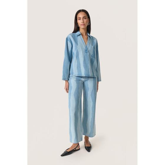 SOAKED IN LUXURY Jeans Bluse SLMaisa 30408096 denim gemustert