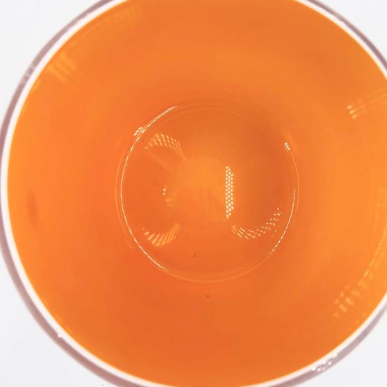 Mel Vase "Happy Spring" mittel orange