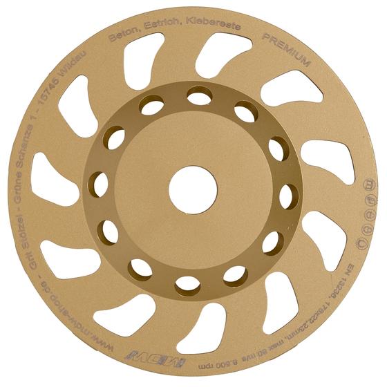 Diamant Schleifteller <br> Premium Top <br>Ø 180 mm<br>passend für Flex Sanierungsschleifer