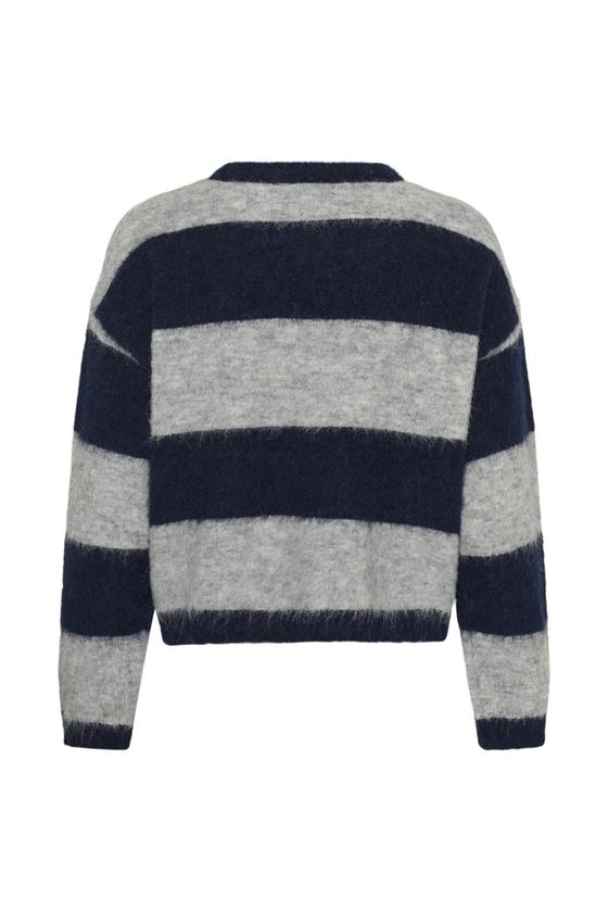 SAINT TROPEZ Pullover TayzieSZ 30515375 gestreift - navy-grau meliert