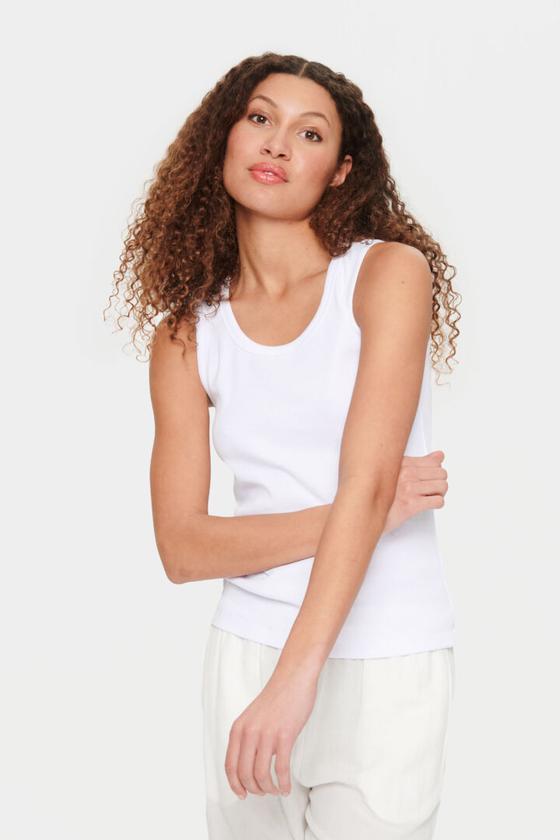 SAINT TROPEZ Tank Top AstaSZ 30512644 - weiß