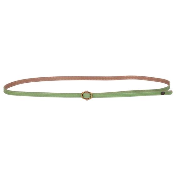 goldmarie Wendegürtel Leder schmal grün-beige