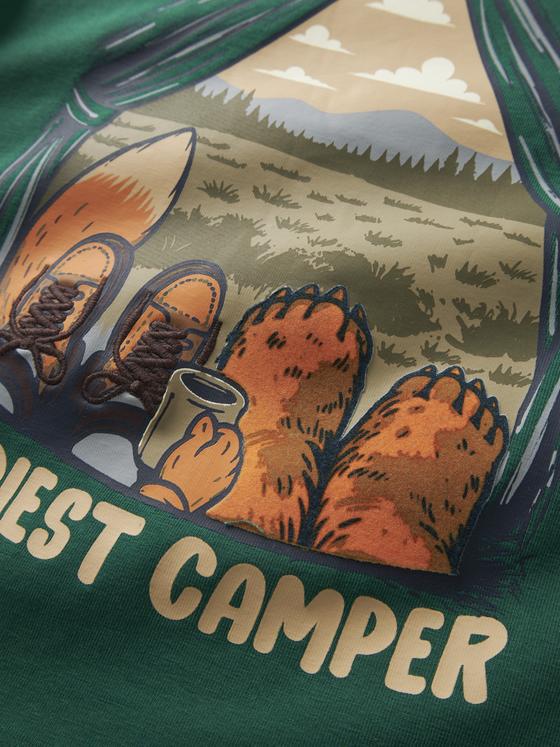 Name It Langarmshirt Happiest Camper Grün