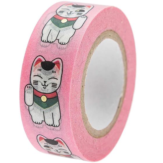 RICO DESIGN Tape WINKEKATZE - rosa