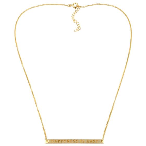 goldmarie Kette happiness is easy 925er silber vergoldet