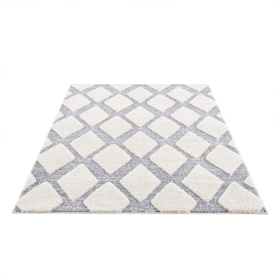 FOCUS 3D beyaz gri 160x230 cm