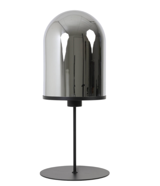 Lampe | Tischleuchte MAVERICK - Mattschwarz /Rauchglas/Groß