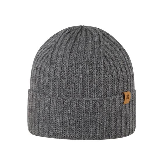 Pure Pure by Bauer Recycelte Wolle Strickmütze Grau Melange