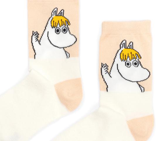 Nordic Buddies Socken MOOMIN Snorkfräulein winkt SNORM17F - weiß-peach