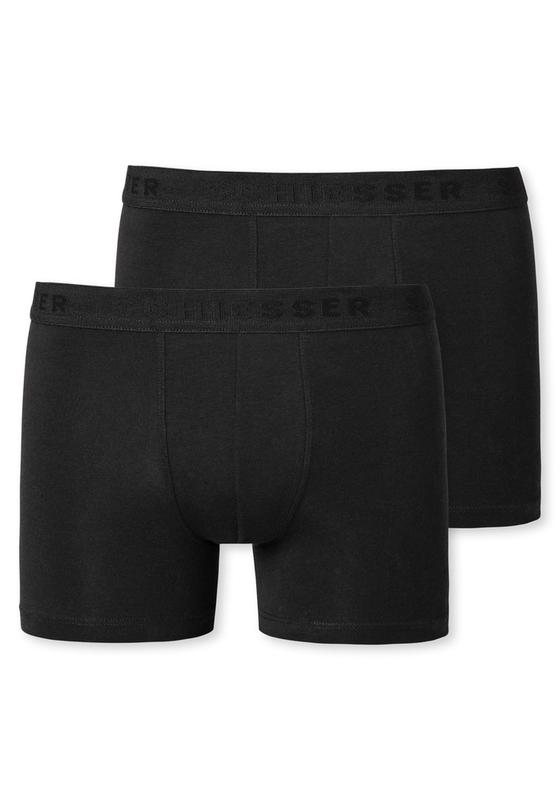 2er-Pack Shorts, Baumwolle, schwarz