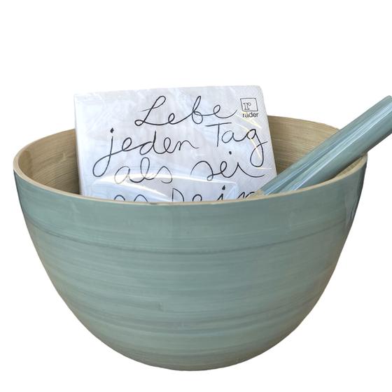 albert L. (punkt) Schüssel Salatschale 26cm x 16cm mint (ohne Deko)