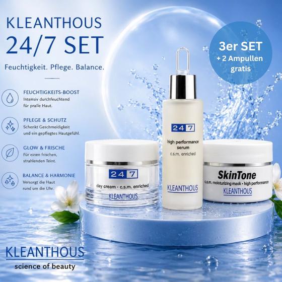 Kleanthous Glow & Feuchtigkeit 3er Set
